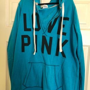 PINK brand V Neck Hooded Sweatshirt
